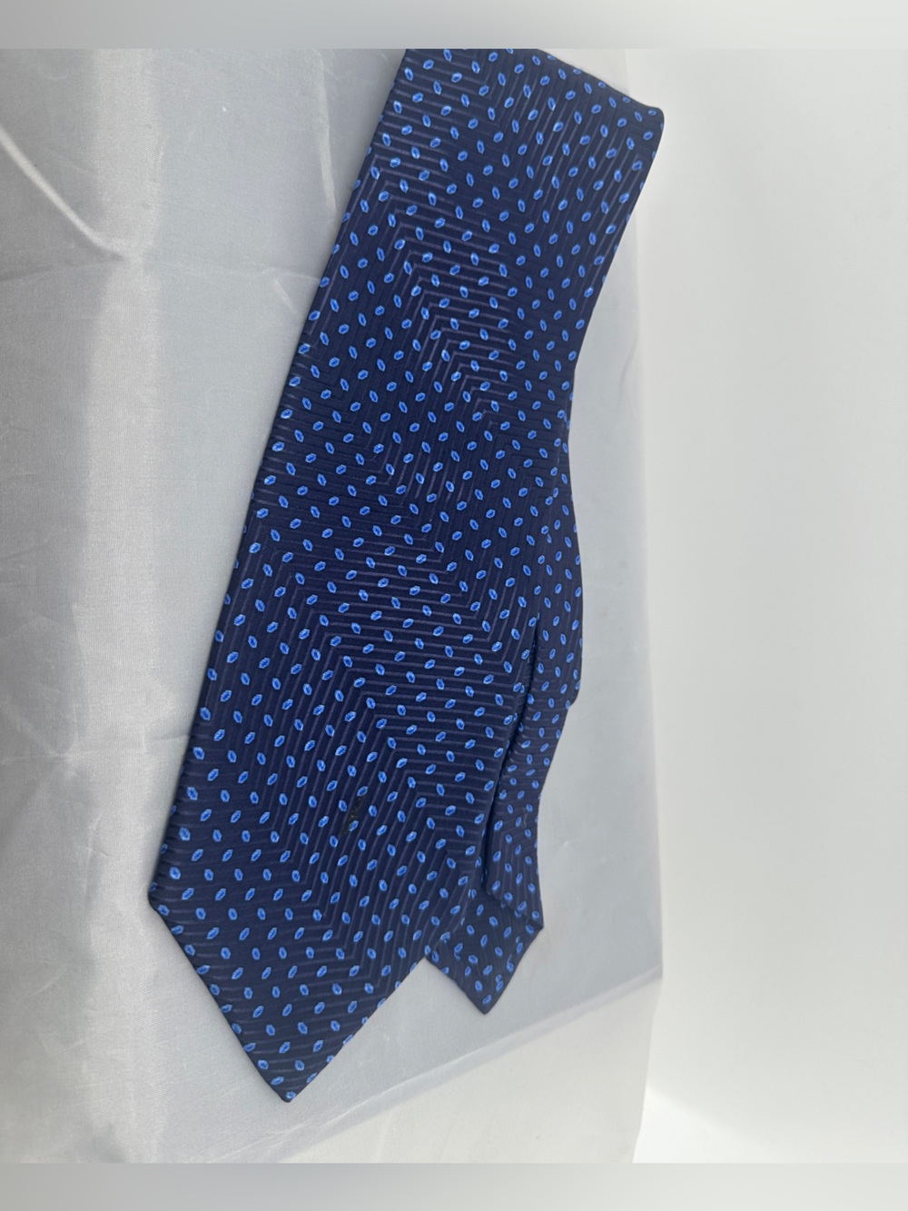 Stefano Ricci blue abstract design silk tie